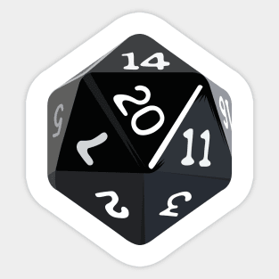 Nerdy D20 role game Sticker